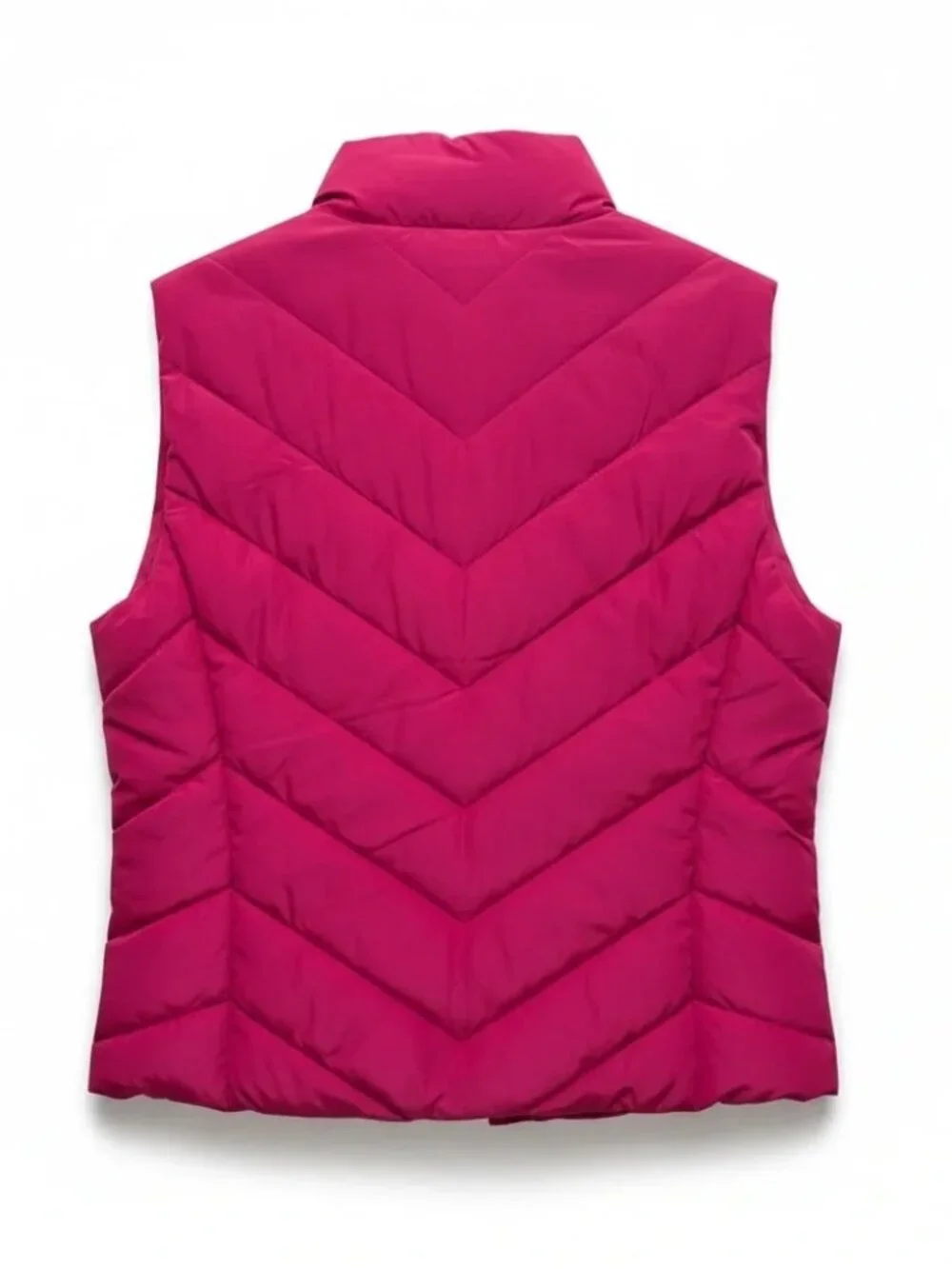 NWT Michael Michael Kors Chevron Puffer Vest – Deep Fuchsia – Size L MSRP $125